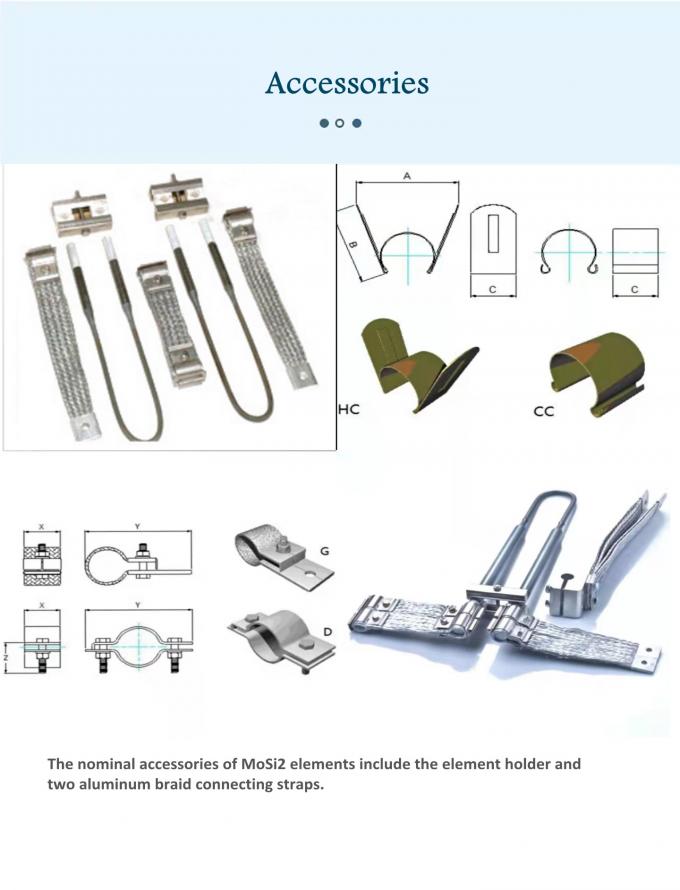 1800c U Tipi Mosi2 Elektrik Fırını için Molibden Disilikit Isıtma Elementi 2
