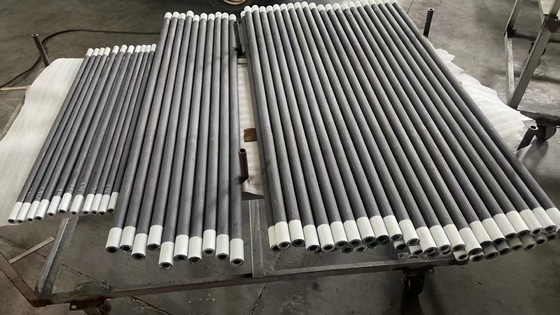 Yüksek sıcaklıklı Sic Isıtma elemanları, 1600 ° C Silikon Karbid Çubuk