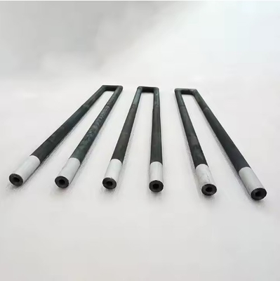 U şeklinde yüksek sıcaklıklı spiral silikon karbür elektrikli ısıtma elemanları Sic ısıtıcı fırın için 1400°C