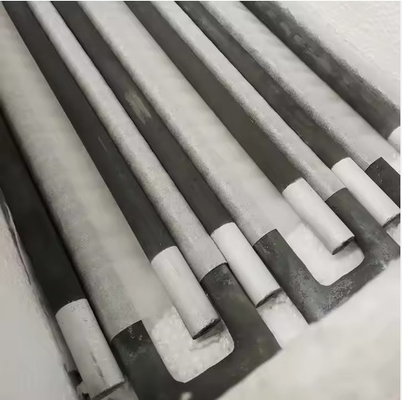U şeklinde yüksek sıcaklıklı spiral silikon karbür elektrikli ısıtma elemanları Sic ısıtıcı fırın için 1400°C